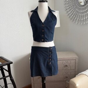 Urban outfitters Kimchi Blue Stylish Denim Skirt set S/M